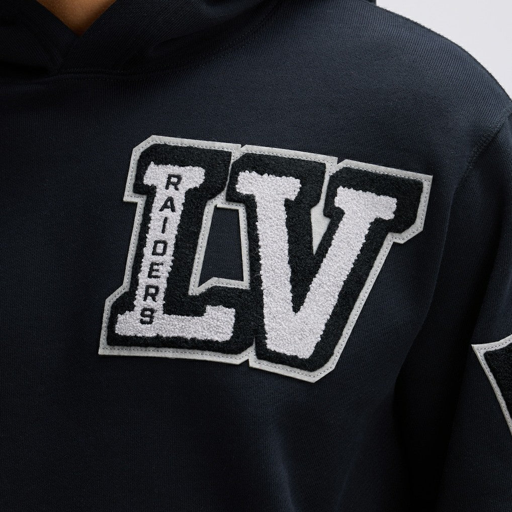 Fanatics Las Vegas Raiders IconicFleece Letterman Hoodie Black