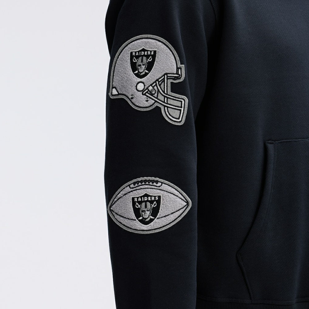 Fanatics Las Vegas Raiders IconicFleece Letterman Hoodie Black