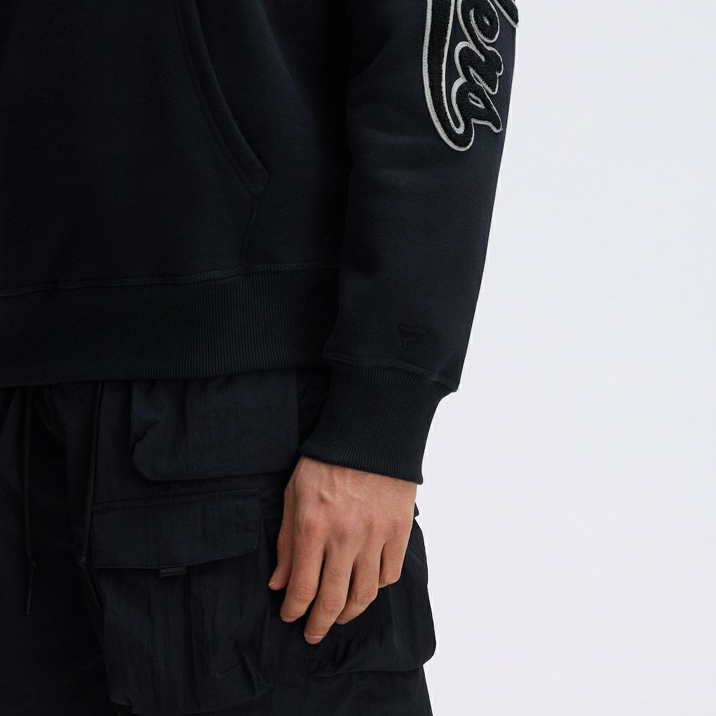Fanatics Las Vegas Raiders IconicFleece Letterman Hoodie Black