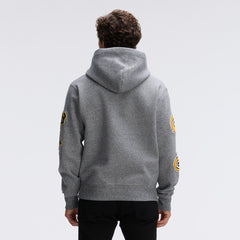 Fanatics Green Bay Packers IconicFleece Letterman Hoodie Athletic Heather Gray