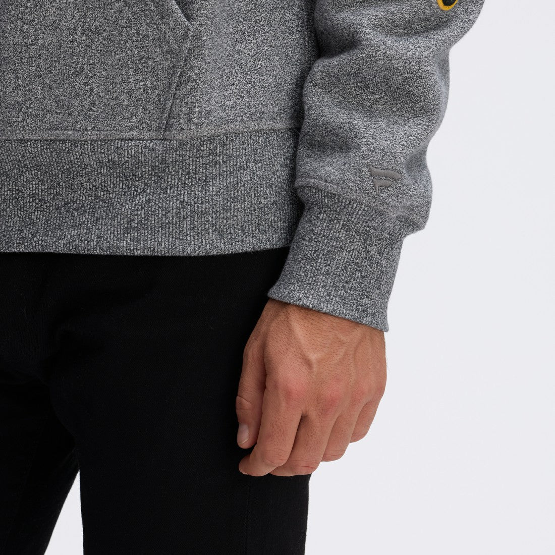 Fanatics Green Bay Packers IconicFleece Letterman Hoodie Athletic Heather Gray