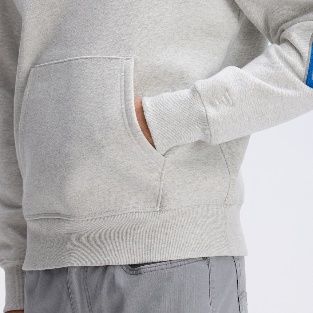 Fanatics Detroit Lions IconicFleece Letterman Hoodie Heather Gray