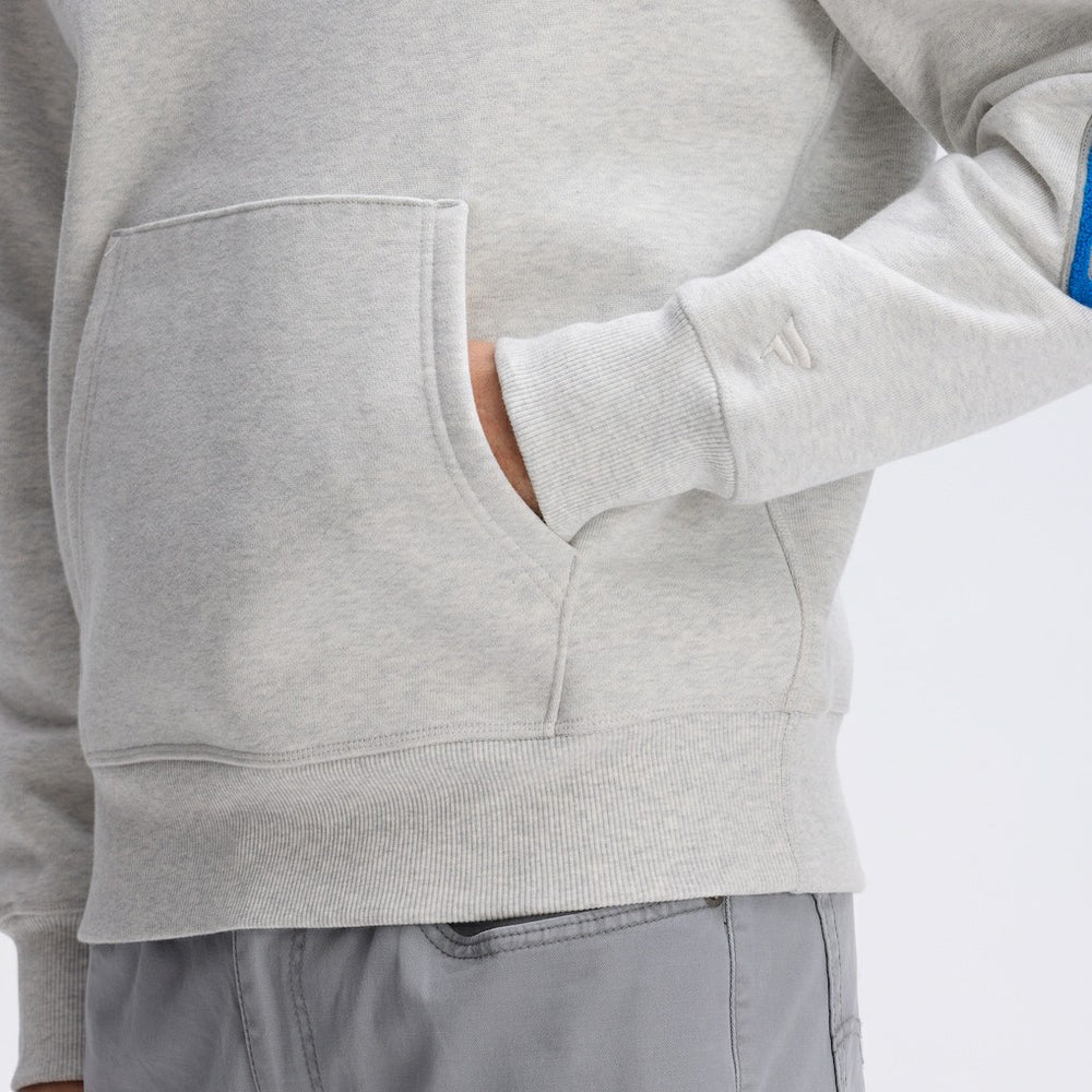 Fanatics Detroit Lions IconicFleece Letterman Hoodie Heather Gray