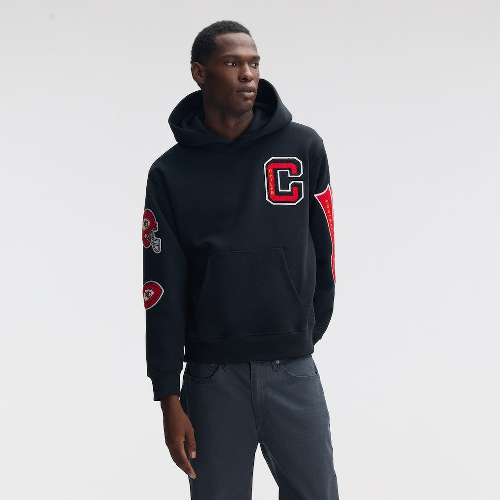 Fanatics Kansas City Chiefs IconicFleece Letterman Hoodie Black