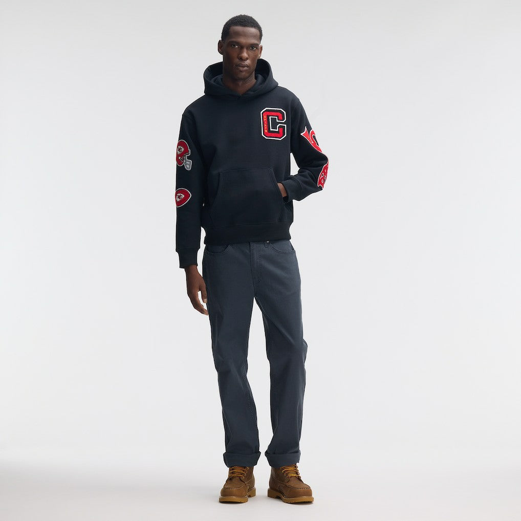 Fanatics Kansas City Chiefs IconicFleece Letterman Hoodie Black