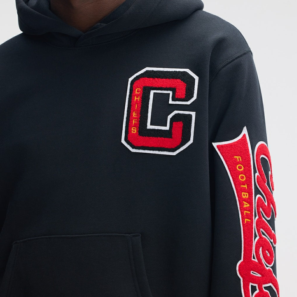 Fanatics Kansas City Chiefs IconicFleece Letterman Hoodie Black