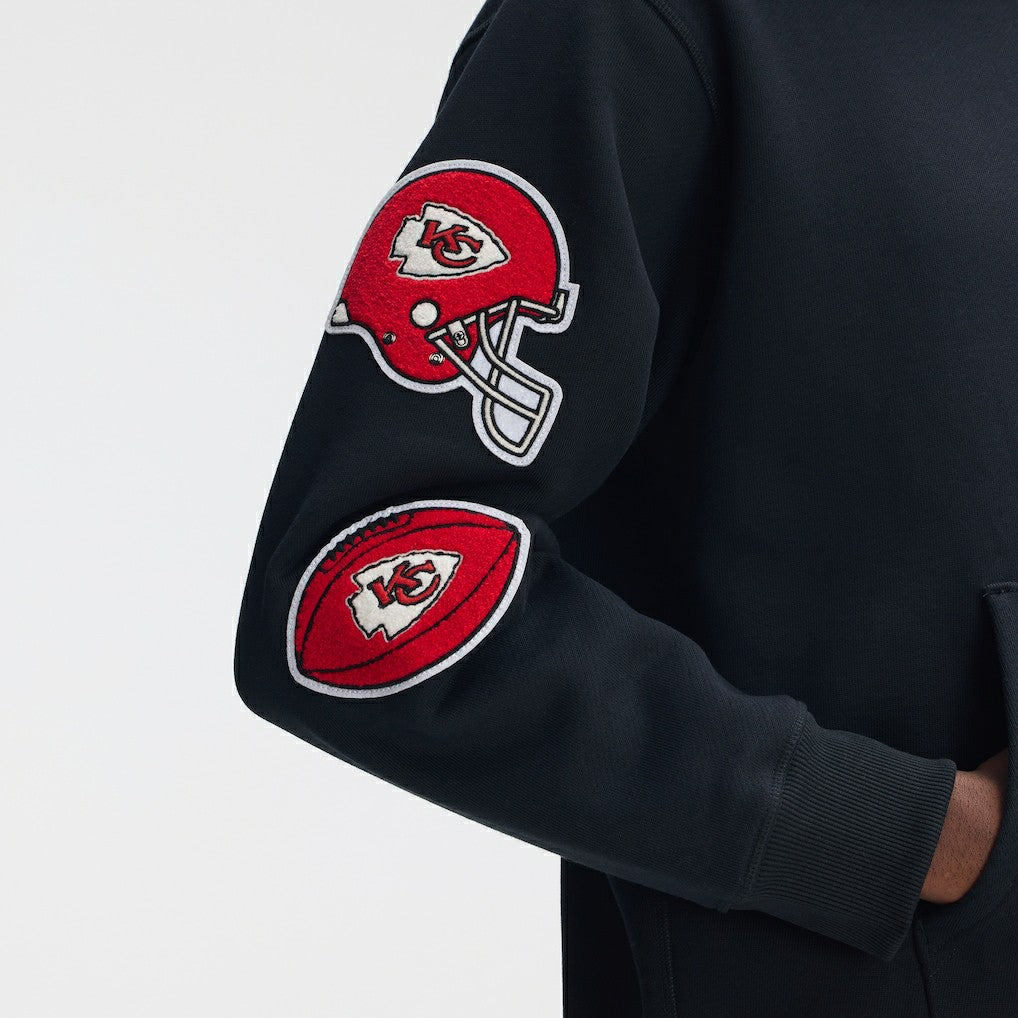 Fanatics Kansas City Chiefs IconicFleece Letterman Hoodie Black