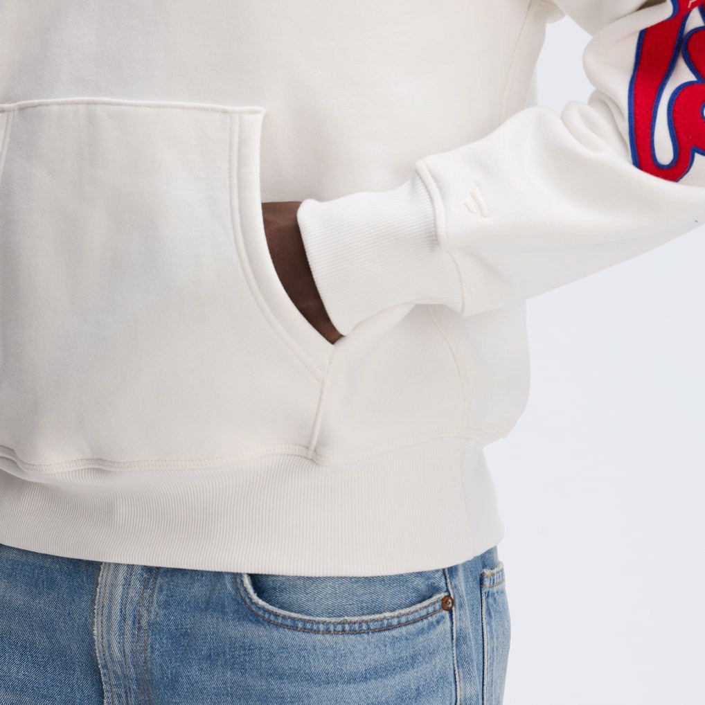 Fanatics Buffalo Bills IconicFleece Letterman Hoodie Oatmeal