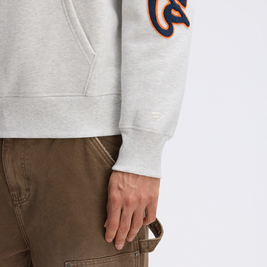 Fanatics Chicago Bears IconicFleece Letterman Hoodie Heather Gray