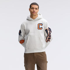 Fanatics Chicago Bears IconicFleece Letterman Hoodie Heather Gray