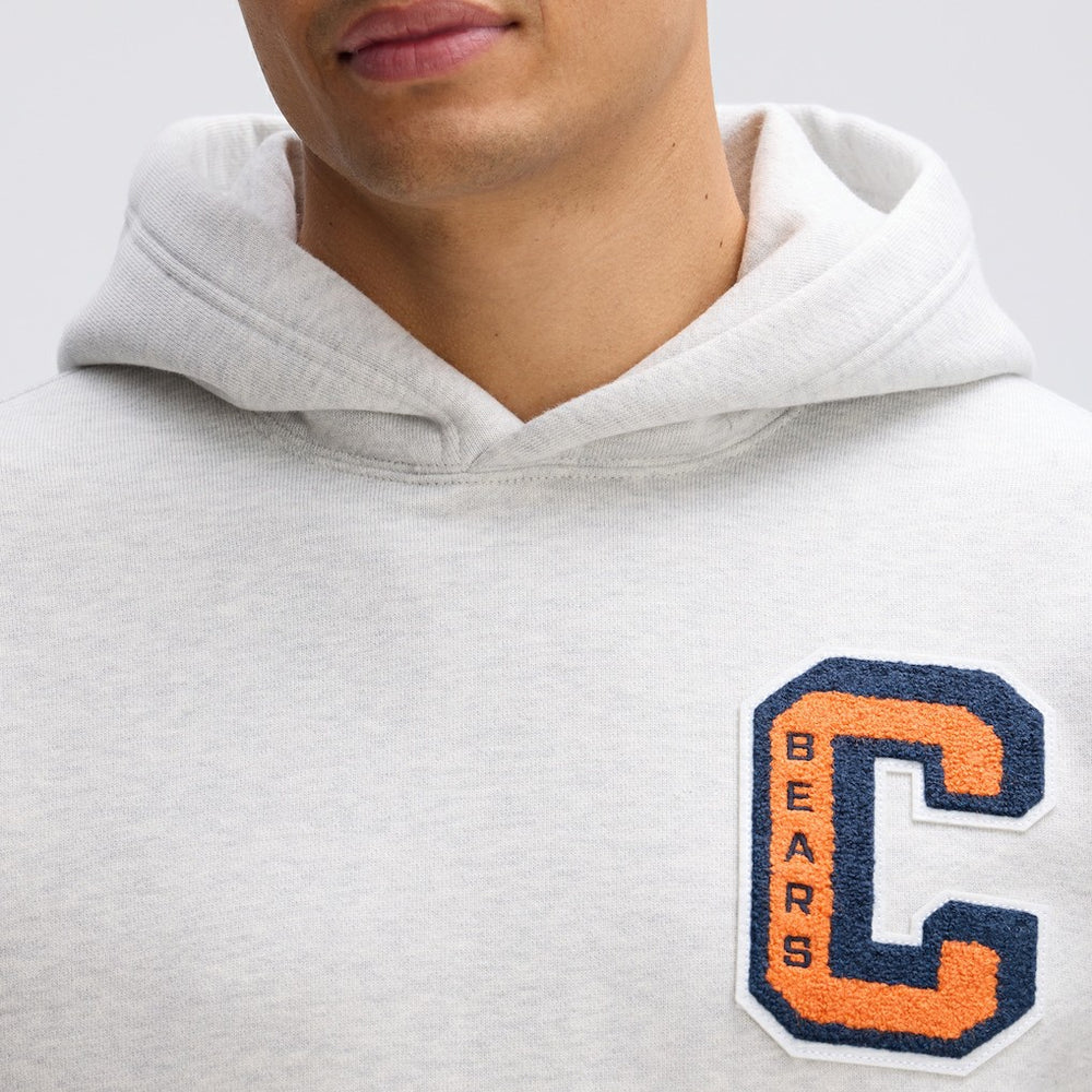 Fanatics Chicago Bears IconicFleece Letterman Hoodie Heather Gray