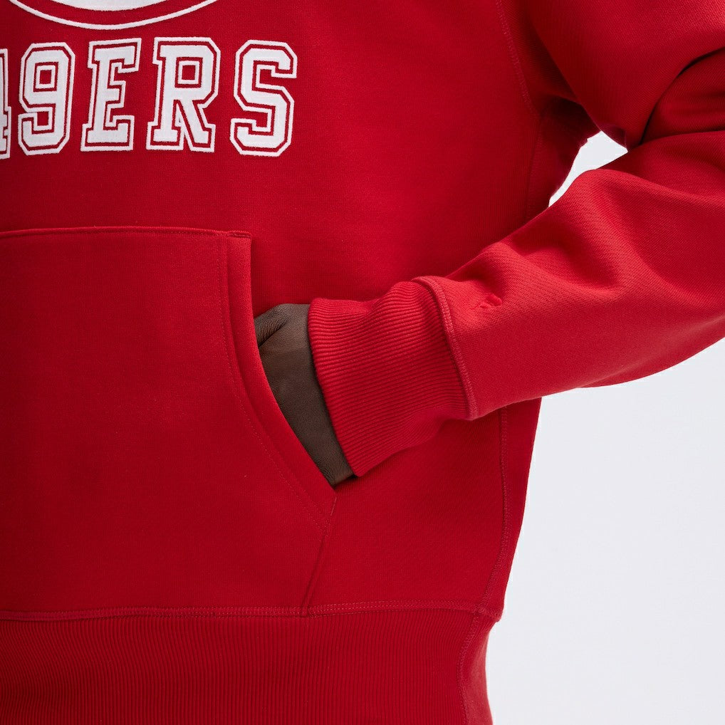 Fanatics San Francisco 49ers IconicFleece Flocked Hoodie Scarlet