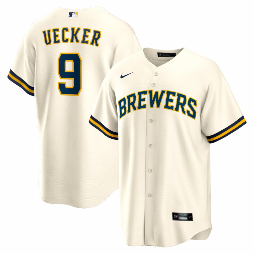 Bob Uecker Milwaukee Brewers Nike Home Retired Player Replica Jersey - Cream - Nike Online