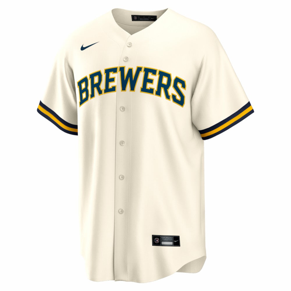 Bob Uecker Milwaukee Brewers Nike Home Retired Player Replica Jersey - Cream - Nike Online