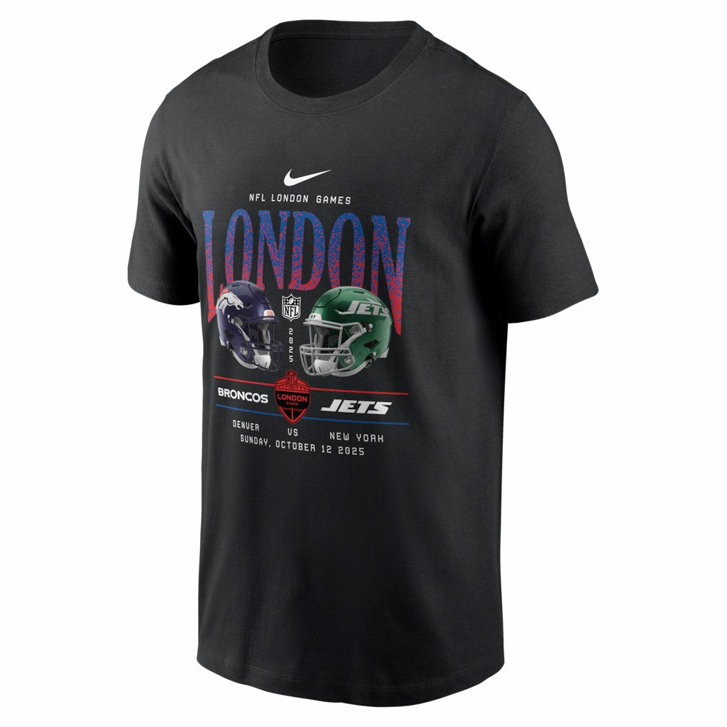 Nike Denver Broncos vs. New York Jets International Games London 2025 T-Shirt Black