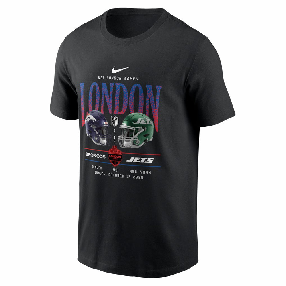 Nike Denver Broncos vs. New York Jets International Games London 2025 T-Shirt Black