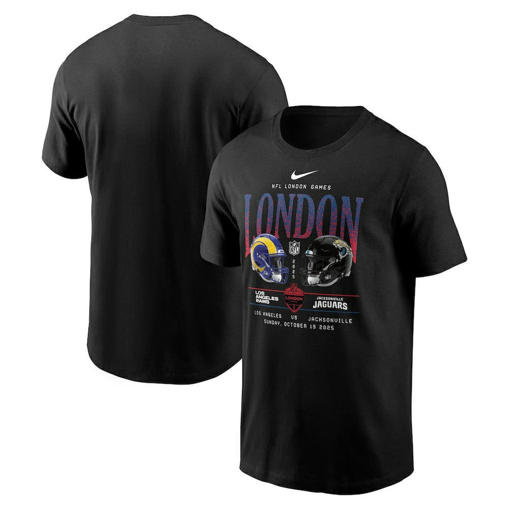 Nike Los Angeles Rams vs. Jacksonville Jaguars International Games London 2025 T-Shirt Black