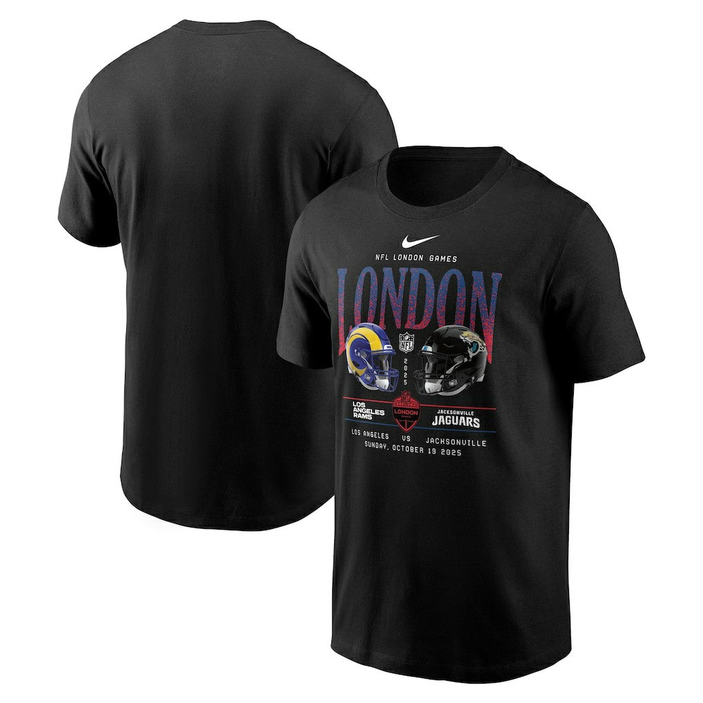 Nike Los Angeles Rams vs. Jacksonville Jaguars International Games London 2025 T-Shirt Black