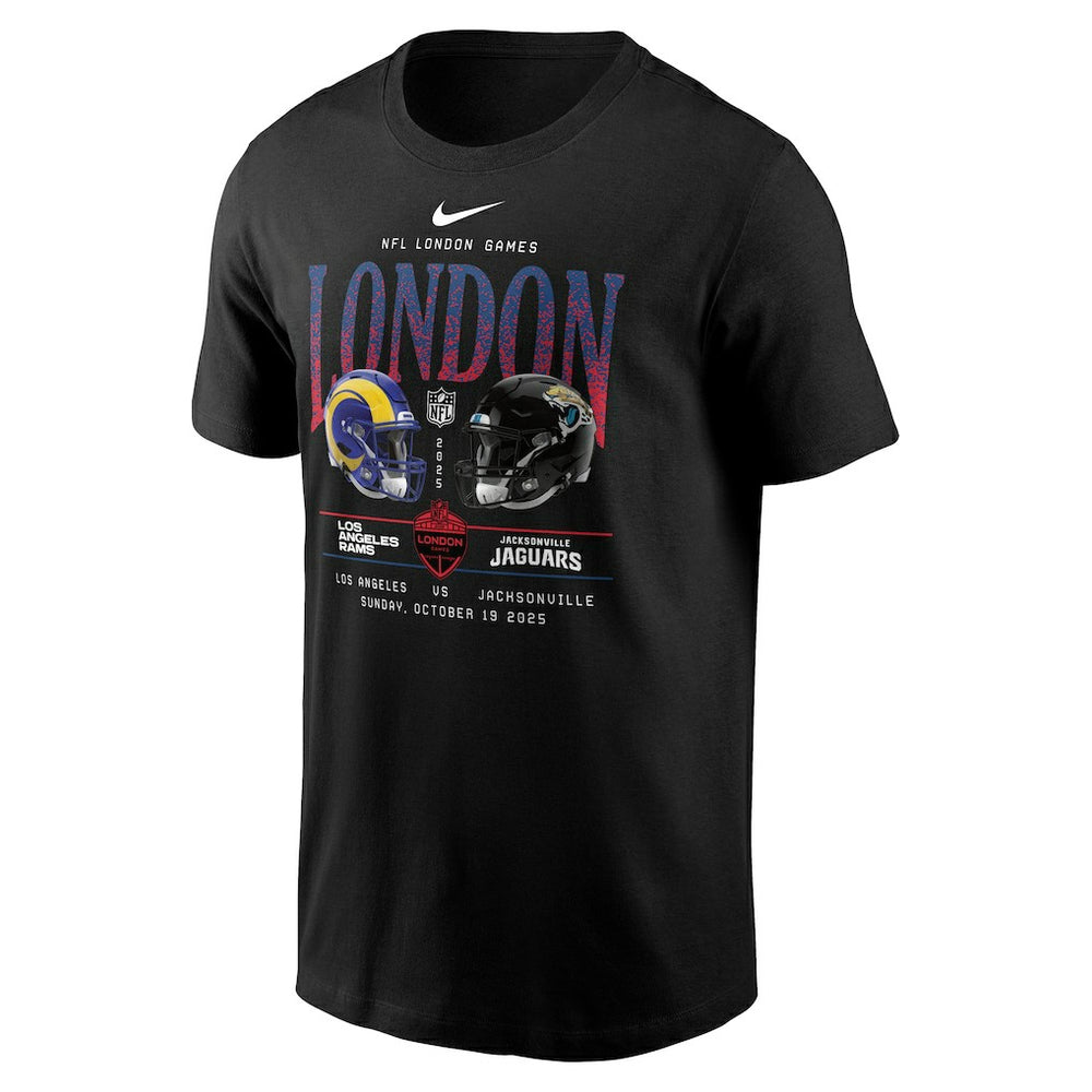 Nike Los Angeles Rams vs. Jacksonville Jaguars International Games London 2025 T-Shirt Black