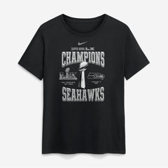 Nike Seattle Seahawks Women's Super Bowl LX Champions Locker Room Trophy Collection T-Shirt Black