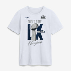 Nike Seattle Seahawks Super Bowl LX Champions Lombardi Trophy T-Shirt White