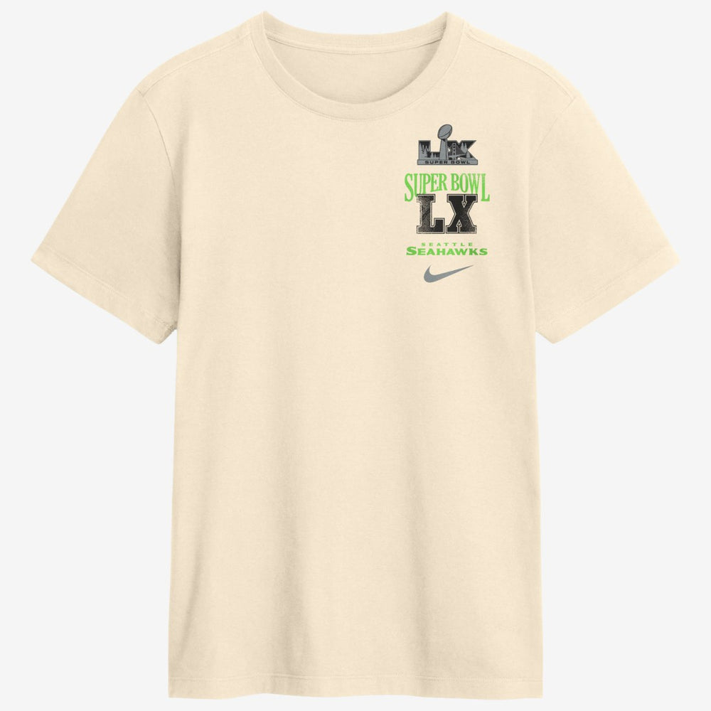 Nike Seattle Seahawks Super Bowl LX Champions Long Ball T-Shirt Natural