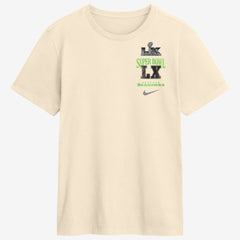 Nike Seattle Seahawks Super Bowl LX Champions Long Ball T-Shirt Natural
