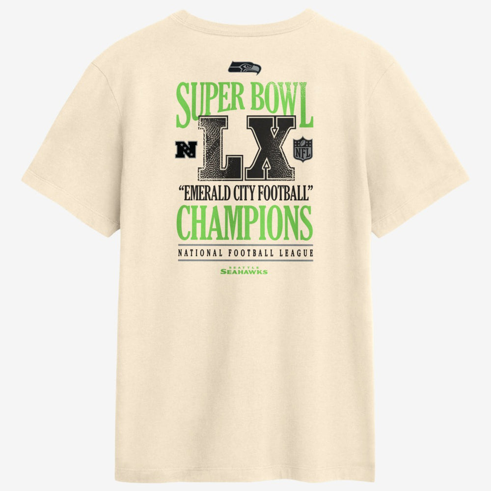 Nike Seattle Seahawks Super Bowl LX Champions Long Ball T-Shirt Natural