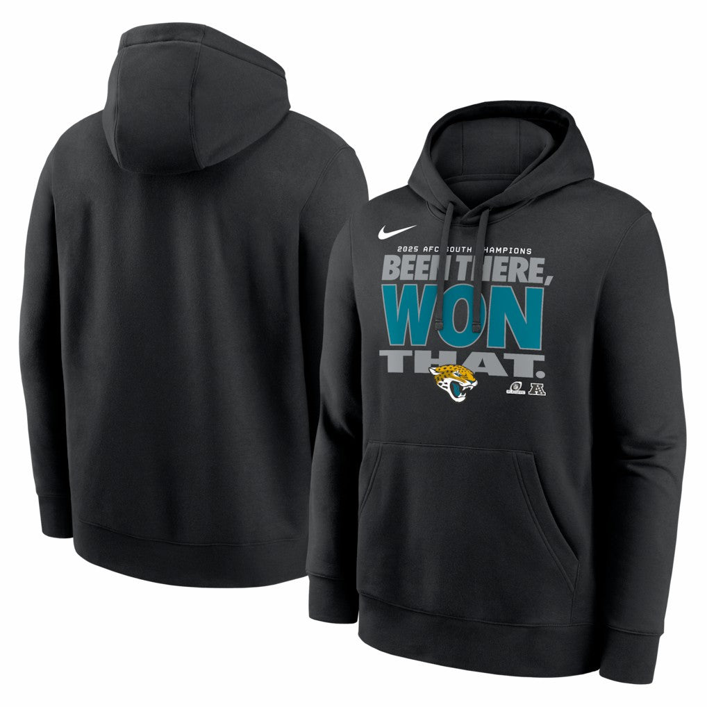 Nike Jacksonville Jaguars 2025 AFC South Division Champions Locker Room Trophy Collection Hoodie Black