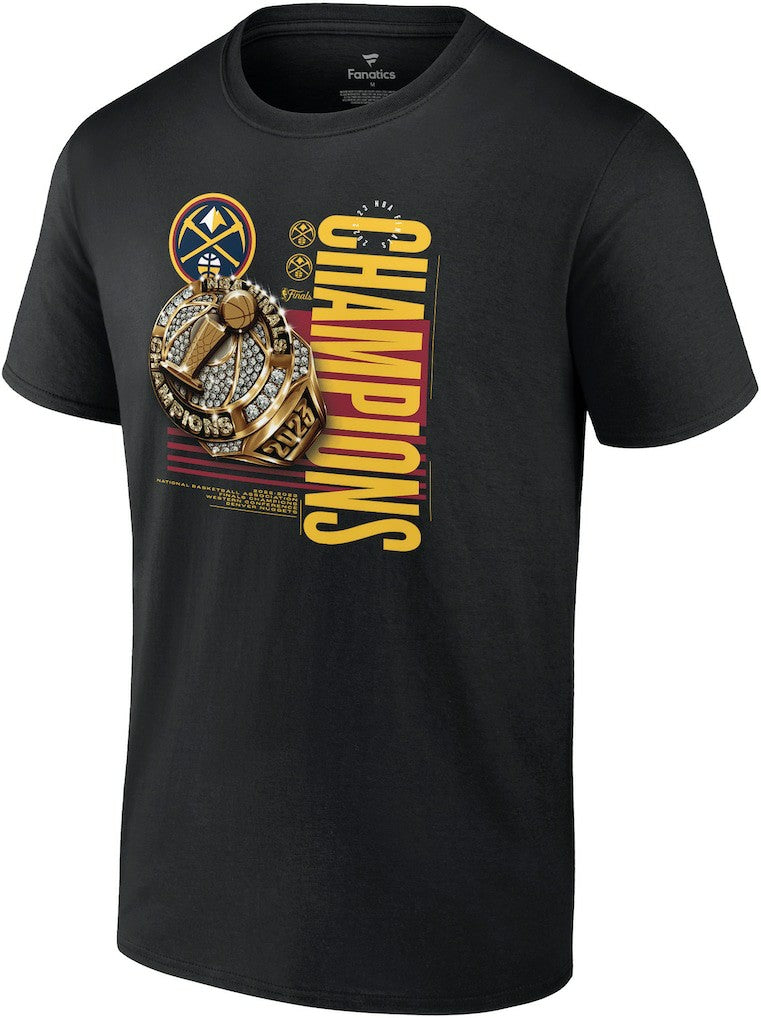 Denver Nuggets 2023 NBA Finals Champions Slam Bling Ring T-Shirt Black | Fanatics outlet