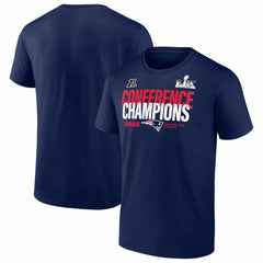 Fanatics New England Patriots 2025 AFC Champions Right Side Draw T-Shirt Navy