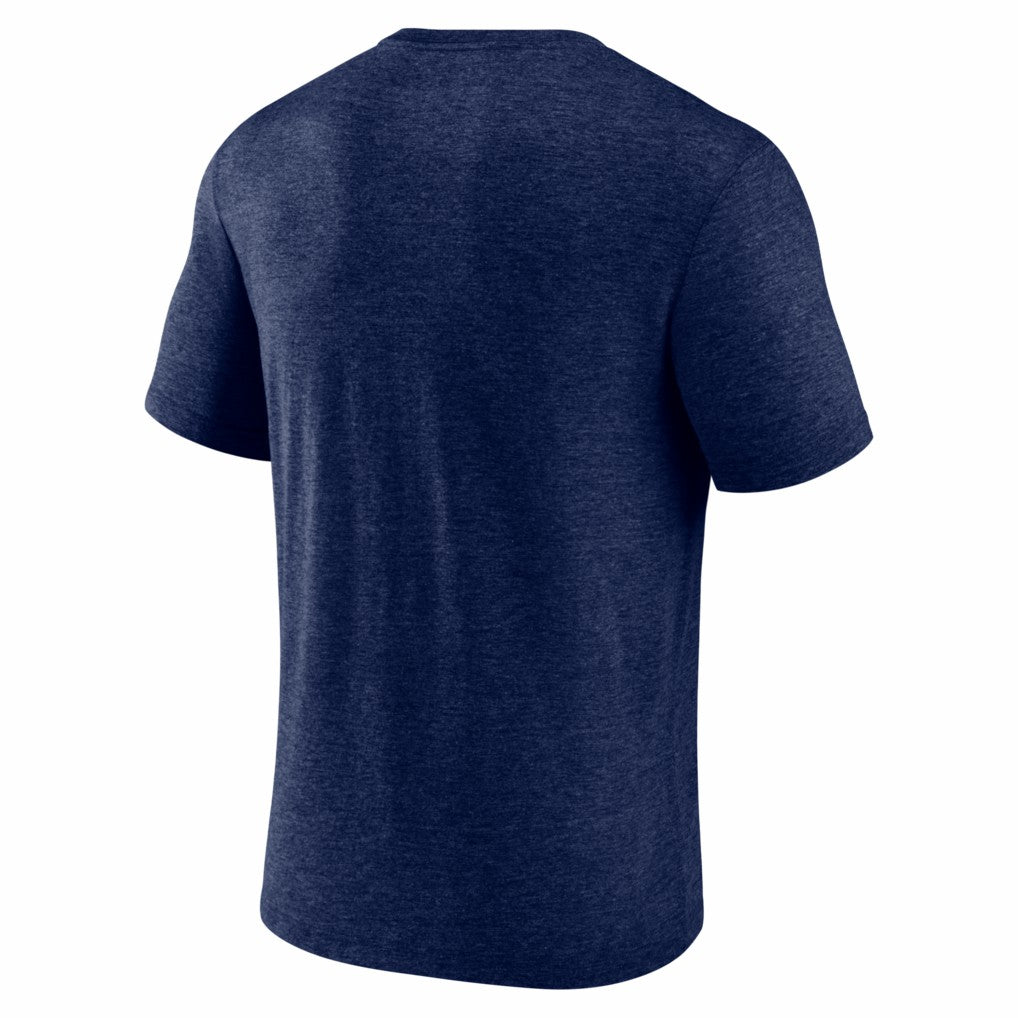 Fanatics New England Patriots 2025 AFC Champions Quick Pass Tri-Blend T-Shirt Heather Navy