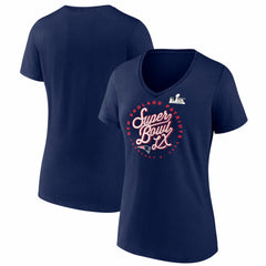 Fanatics New England Patriots Women's Super Bowl LX Cheer Section V-Neck T-Shirt Navy