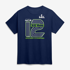 Fanatics Seattle Seahawks Super Bowl LX Champions Hometown On Top T-Shirt College Navy