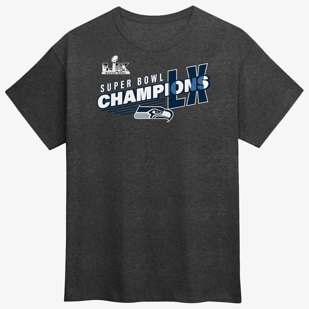 Fanatics Seattle Seahawks Super Bowl LX Champions Best Teammates Roster T-Shirt Heather Charcoal