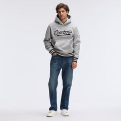 Fanatics Dallas Cowboys IconicFleece Tipped Hoodie Heather Gray
