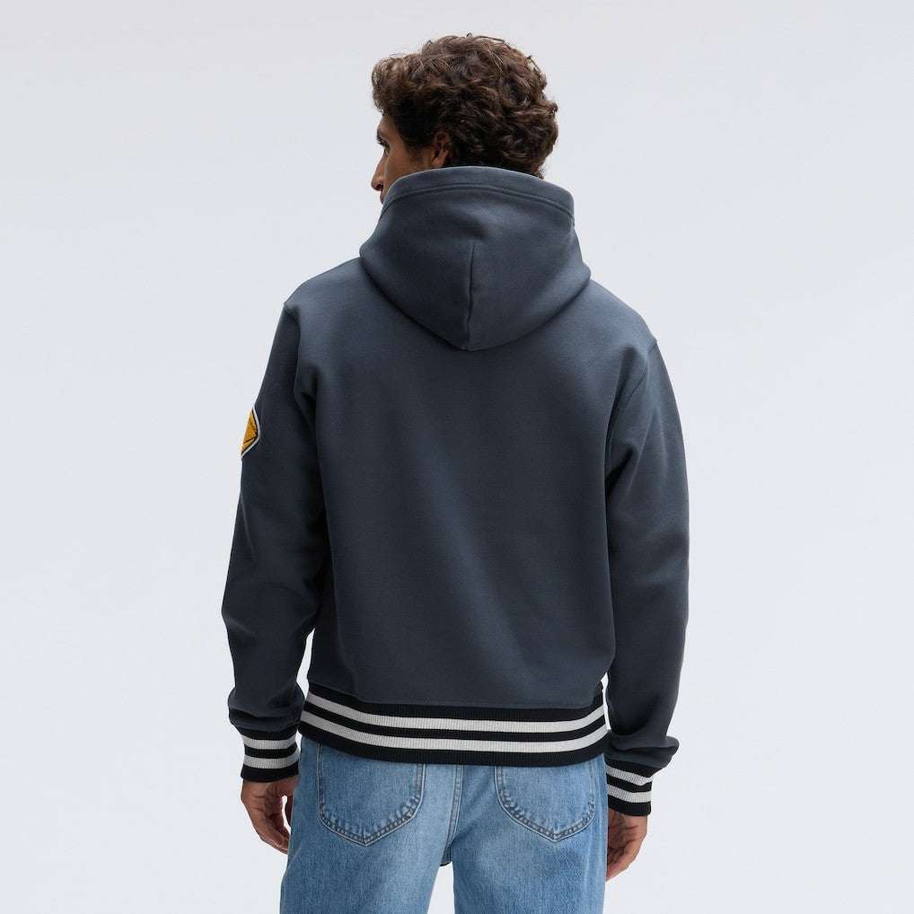 Fanatics Pittsburgh Steelers IconicFleece Tipped Hoodie Charcoal