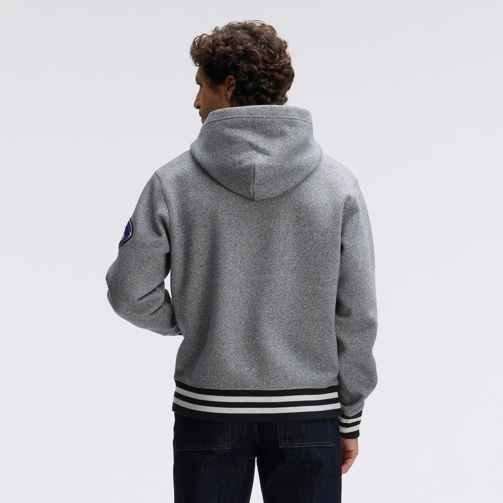 Fanatics Baltimore Ravens IconicFleece Tipped Hoodie Athletic Heather Gray