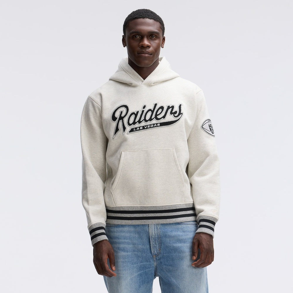 Fanatics Las Vegas Raiders IconicFleece Tipped Hoodie Oatmeal