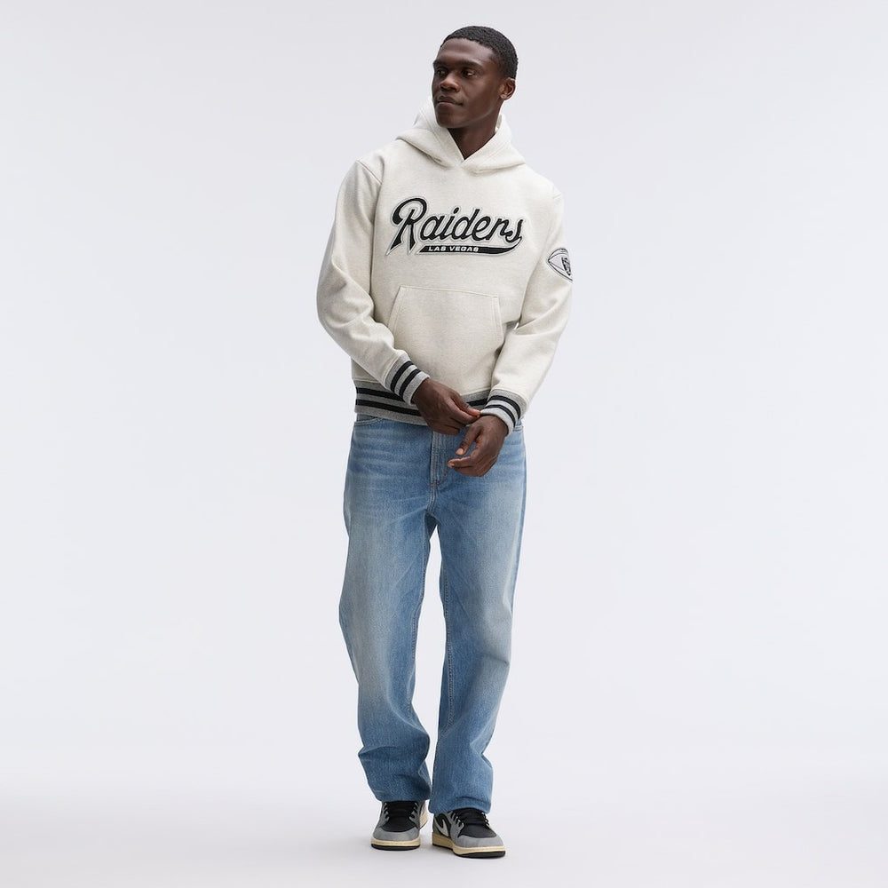 Fanatics Las Vegas Raiders IconicFleece Tipped Hoodie Oatmeal