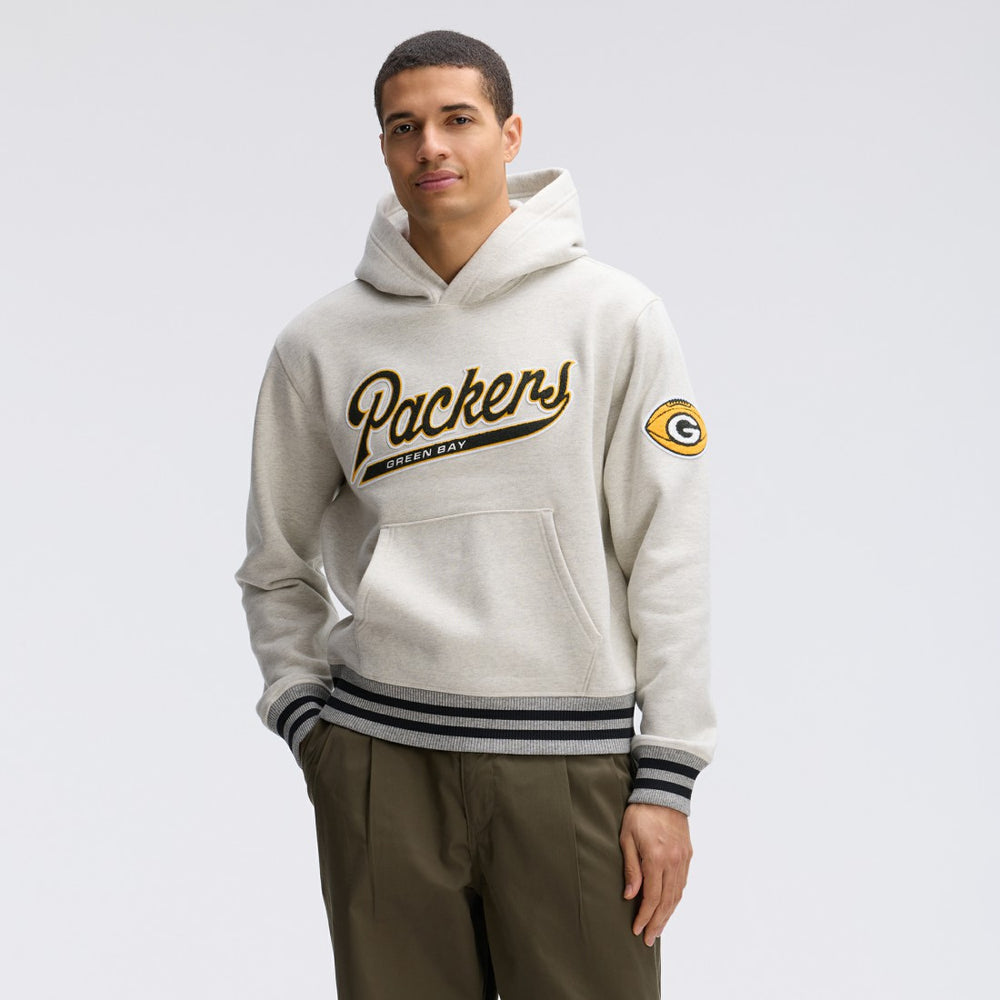 Fanatics Green Bay Packers IconicFleece Tipped Hoodie Oatmeal