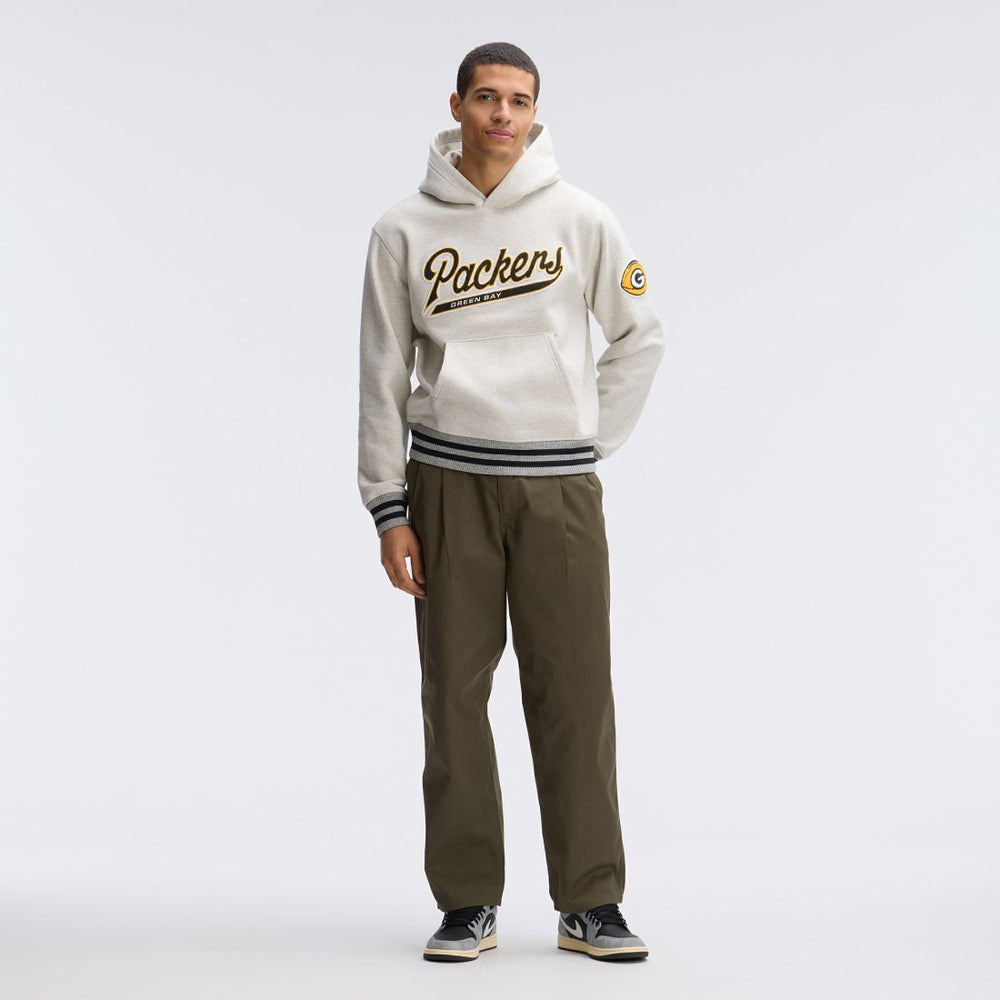 Fanatics Green Bay Packers IconicFleece Tipped Hoodie Oatmeal