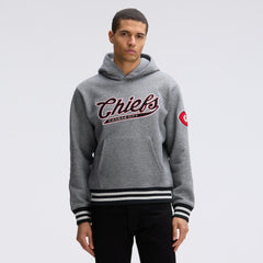Fanatics Kansas City Chiefs IconicFleece Tipped Hoodie Athletic Heather Gray
