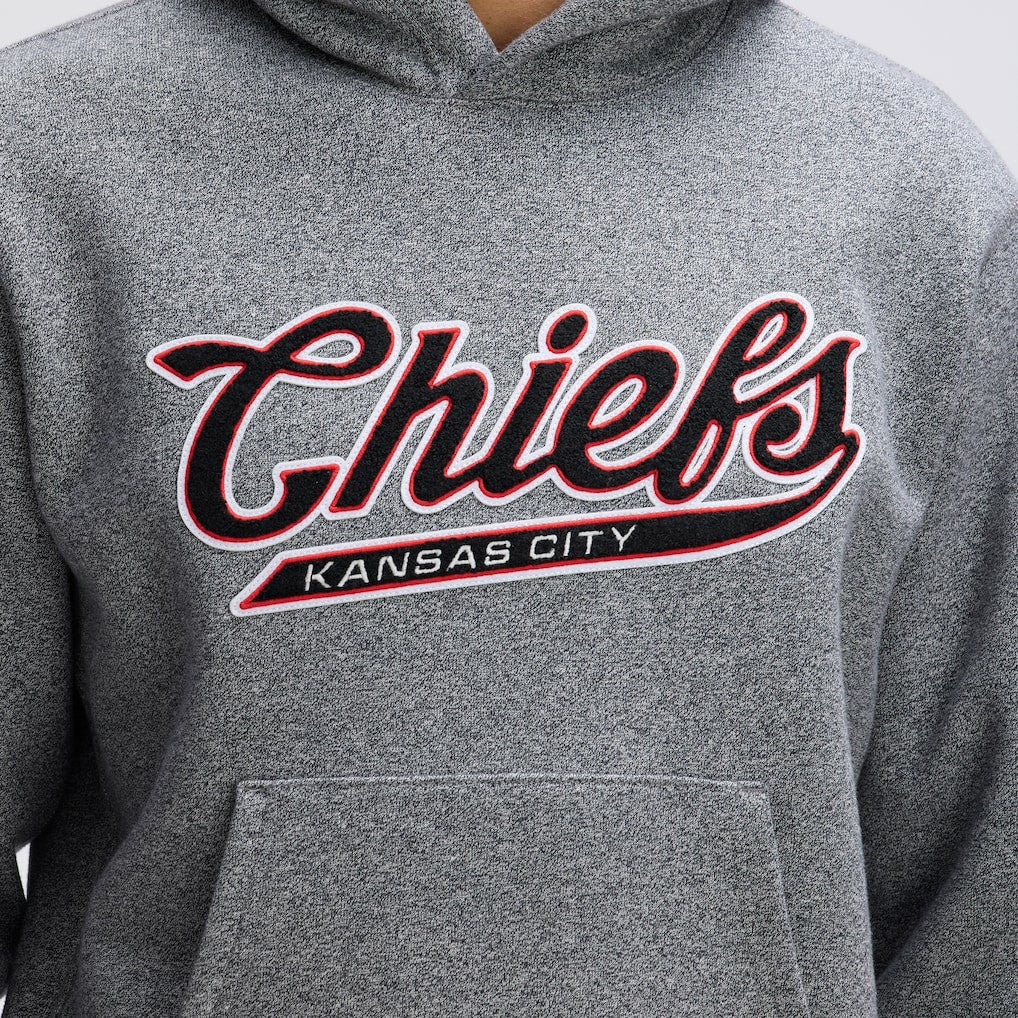 Fanatics Kansas City Chiefs IconicFleece Tipped Hoodie Athletic Heather Gray