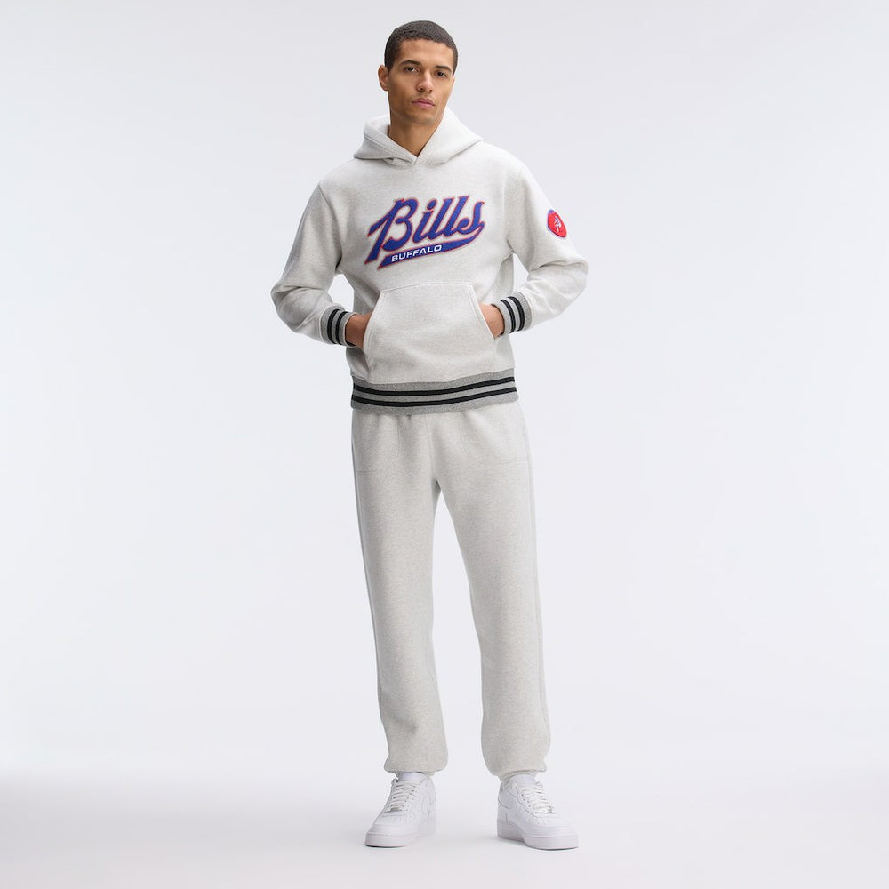 Fanatics Buffalo Bills IconicFleece Tipped Hoodie Heather Gray