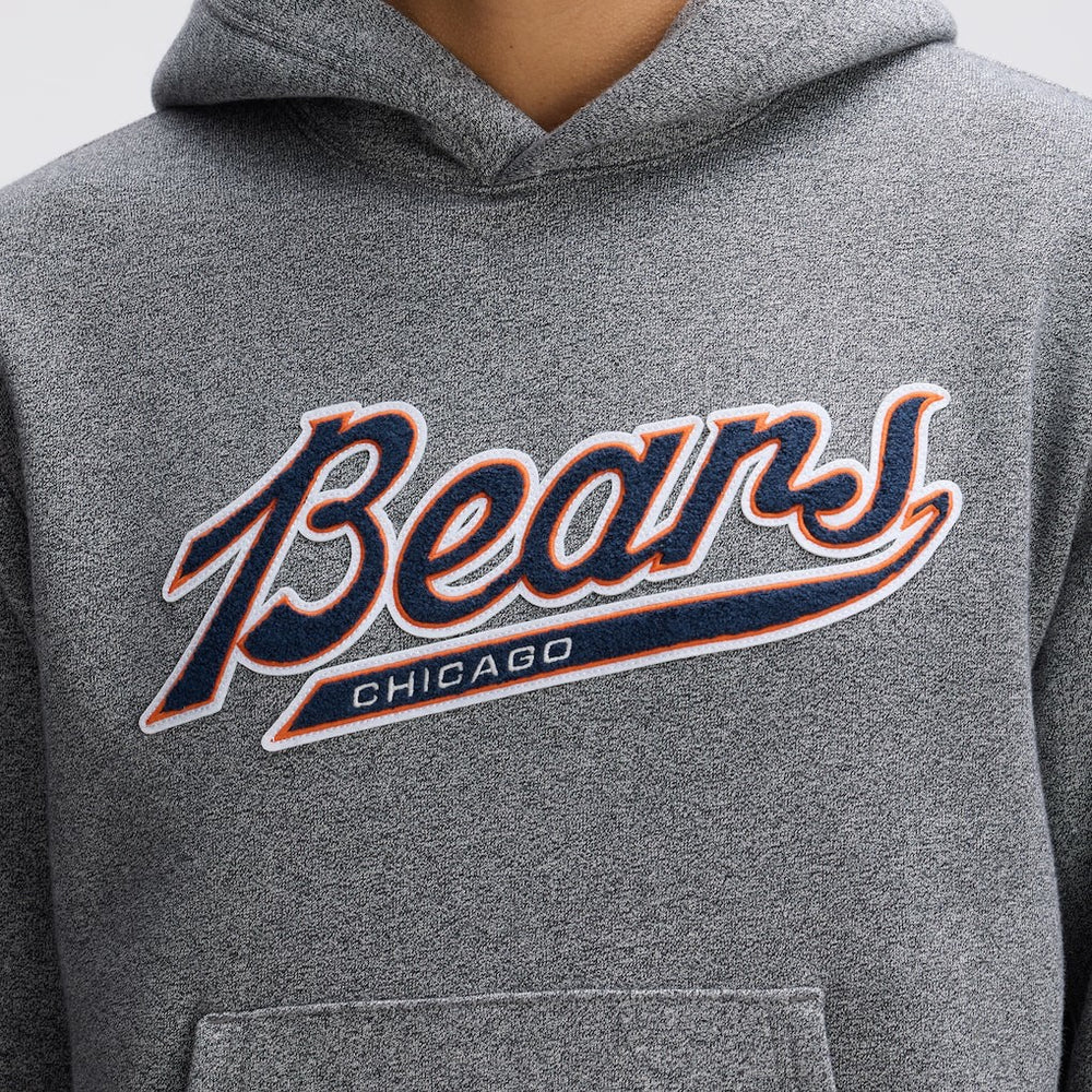 Fanatics Chicago Bears IconicFleece Tipped Hoodie Athletic Heather Gray