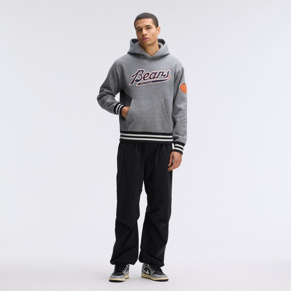 Fanatics Chicago Bears IconicFleece Tipped Hoodie Athletic Heather Gray