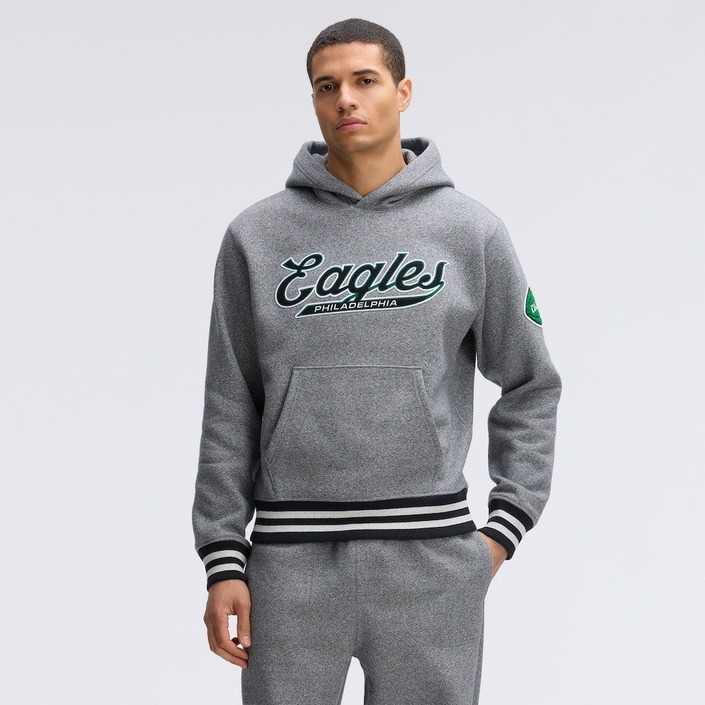 Fanatics Philadelphia Eagles IconicFleece Tipped Hoodie Athletic Heather Gray