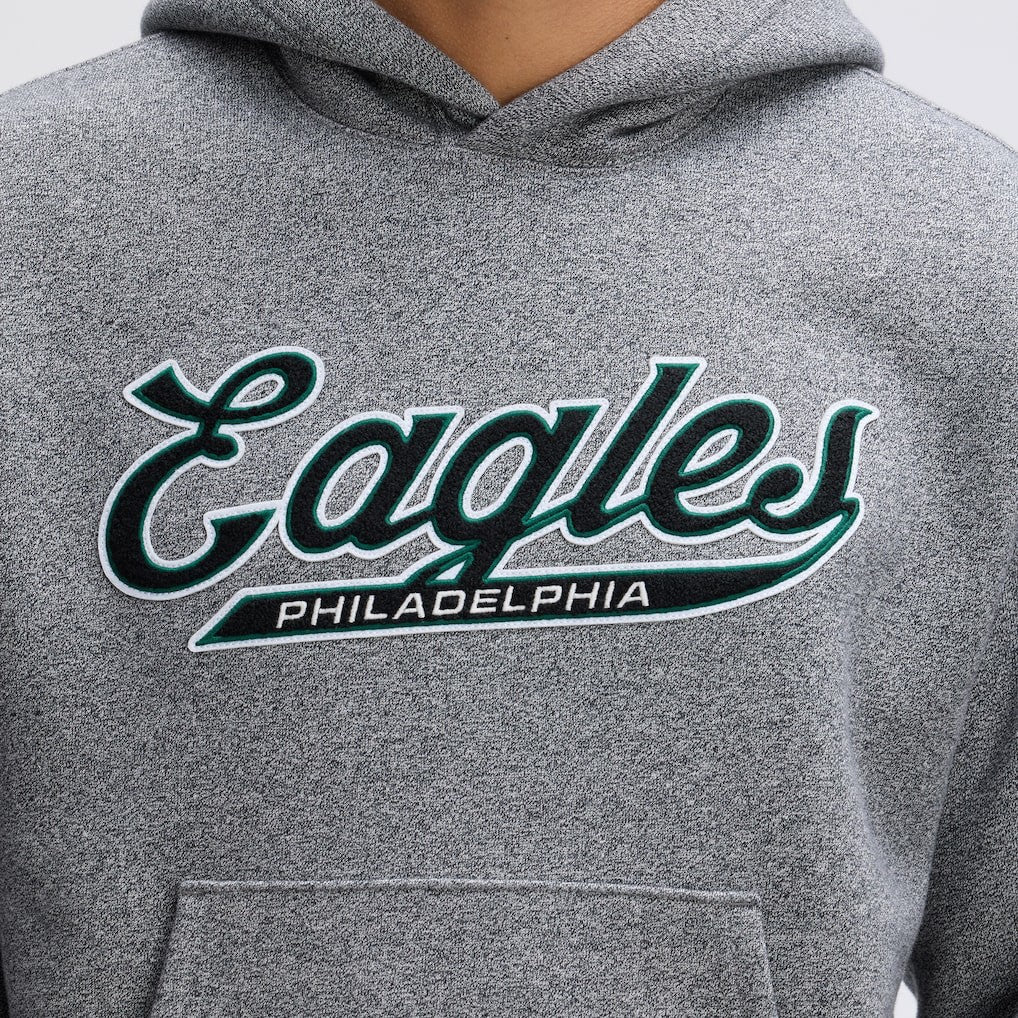 Fanatics Philadelphia Eagles IconicFleece Tipped Hoodie Athletic Heather Gray