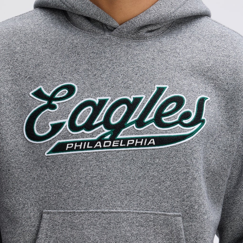 Fanatics Philadelphia Eagles IconicFleece Tipped Hoodie Athletic Heather Gray
